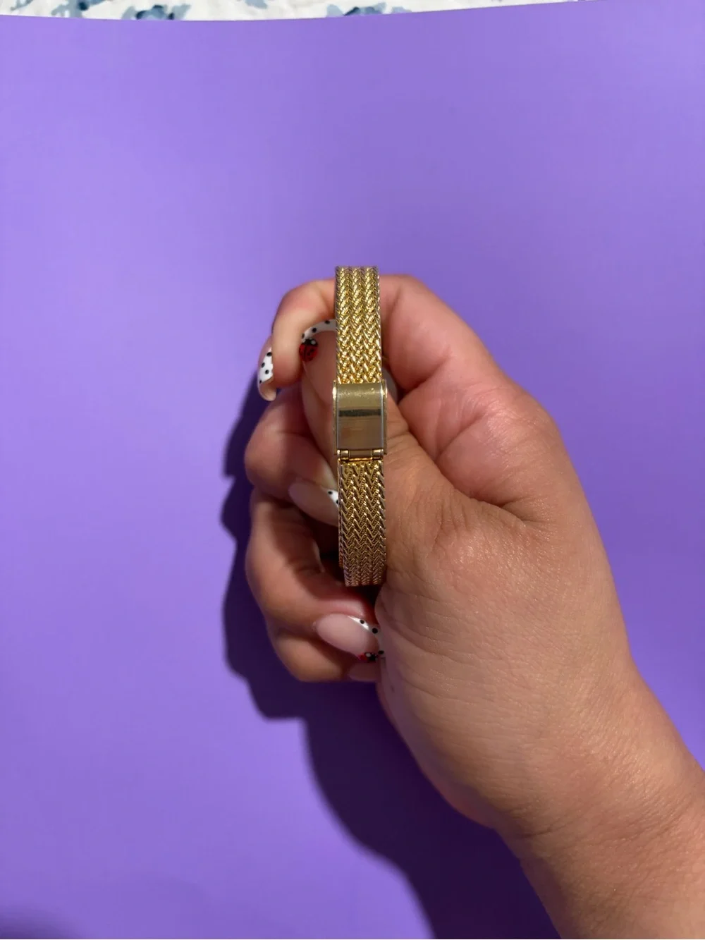 Gold-Tone Crystal Accent Women's Bracelet Watch